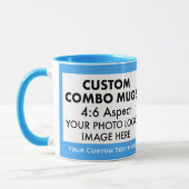 L. Blue 4:6 Landschaft 2 x Bilderrahmen Benutzerde Tasse (Links)