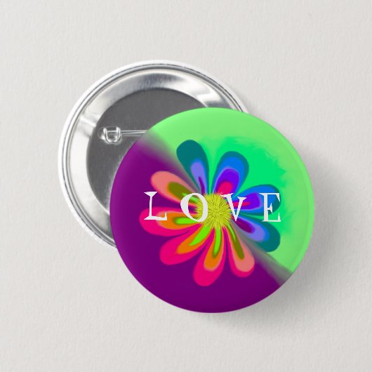 L Blume O V E Button (Vorne & Hinten)