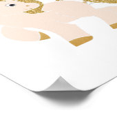 L Buchstabe personalisierte Bezeichnung Monogramm Poster (Ecke)