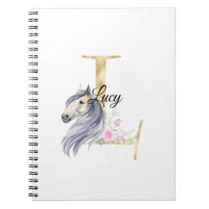 L Buchstabe personalisierter Name Monogramm mit Pf Notizblock