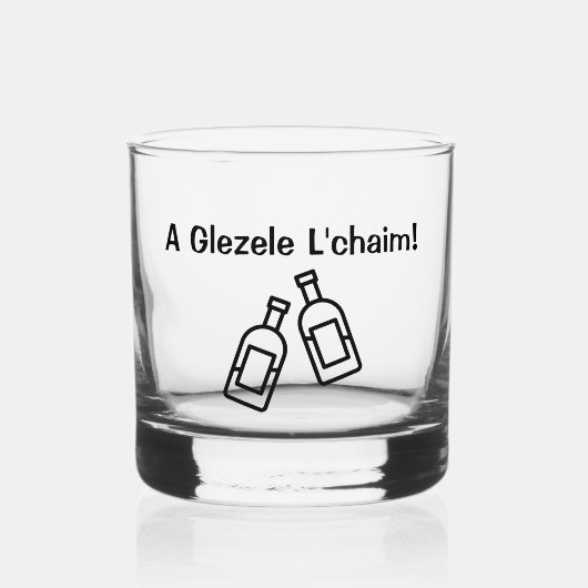 L’Chaim - Yiddish Style Design Whiskyglas (Vorderseite)