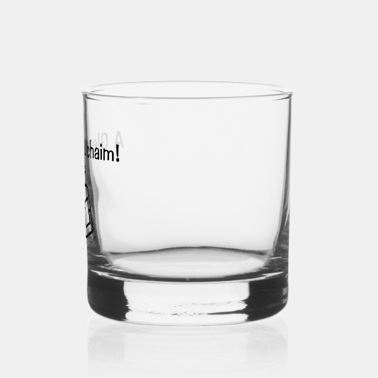 L’Chaim - Yiddish Style Design Whiskyglas (Links)
