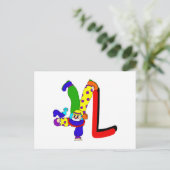L Clown Postkarte (Stehend Vorderseite)