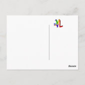 L Clown Postkarte (Rückseite)