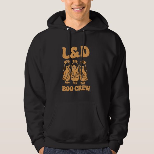 L&D Boo Crew Funny Labour & Delivery Nurse Squad H Hoodie (Vorderseite)