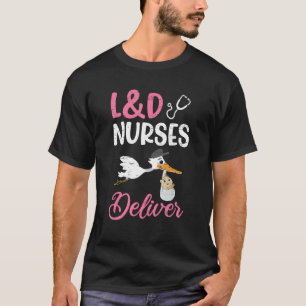 L D Krankenschwestern für Arbeit und Krankenversic T-Shirt