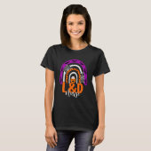 L&d Nurse Arbeit und Lieferung Pumpkin Rainbow Hal T-Shirt (Vorne ganz)
