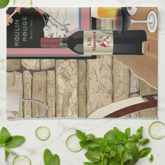 L.D. Weinberg-Wein-Tuch Geschirrtuch (Gefaltet)