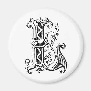 L dekorativer Buchstabe Magnet