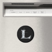 "L" Diamond Bling Magnet (In Situ (Geschirrspüler))