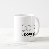 L-Dopa Innere (Levodopa chemisches Molekül) Kaffeetasse (VorderseiteRechts)