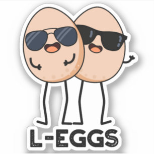 L-Eier Funny Egg Pun Aufkleber