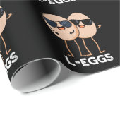L-Eier Funny Egg Pun Dark BG Geschenkpapier (Rolleneckpunkt)