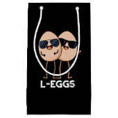 L-Eier Funny Egg Pun Dark BG Kleine Geschenktüte (Vorderseite)