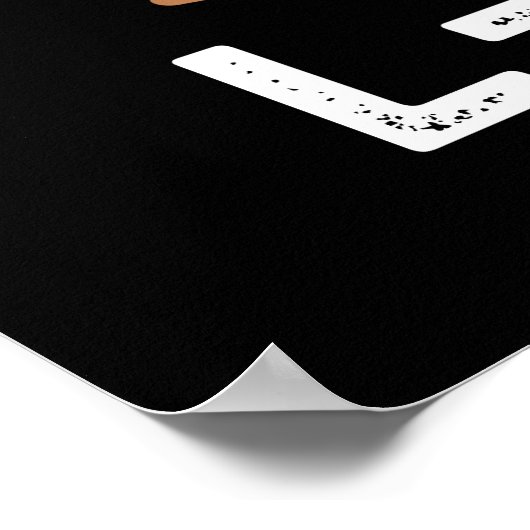 L-Eier Funny Egg Pun Dark BG Poster (Ecke)