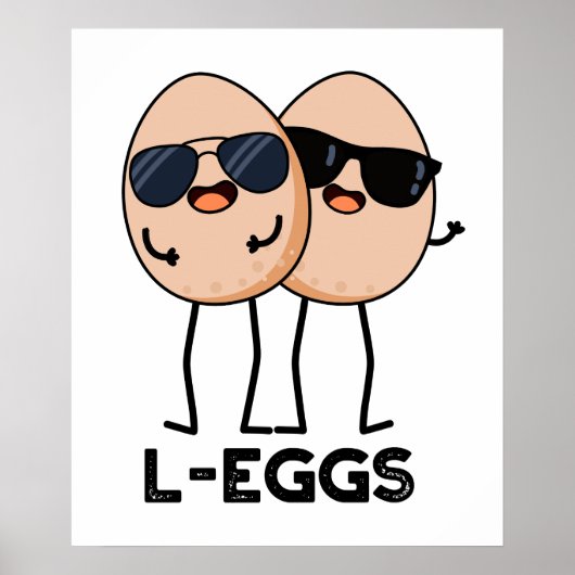 L-Eier Funny Egg Pun Poster (Vorne)