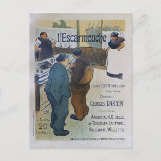 L Escarmouche, 1893 Französisches Vintage Poster Postkarte