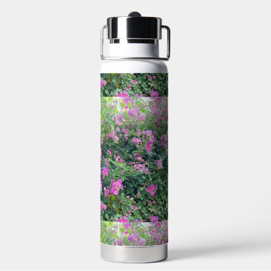 l Farbiges Blume Muster Trinkflasche (Hinten)