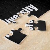 L feiern Neurodiversity rotes Gehirn-Puzzlespiel Puzzle (Seite)