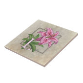 L für Lily-Blume Alphabet Monogramm Fliese (Seite)