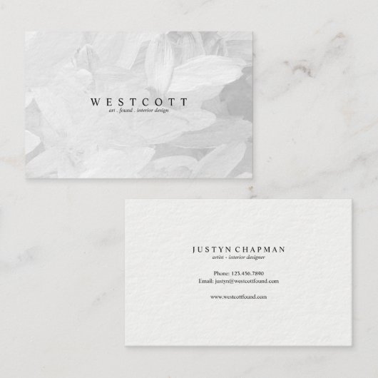 L Grau E A V E D Visitenkarte (Vorne/Hinten)