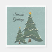 l Green Blue Whimsical Christmas Design Serviette (Vorderseite)