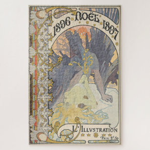 L’Illustration, Noël, 1896 von Alphonse Mucha Puzzle
