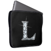 L Imitate-"Diamant"-Monogramm Laptopschutzhülle (Vorne Rechts)