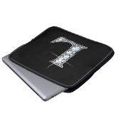 L Imitate-"Diamant"-Monogramm Laptopschutzhülle (Vorne Knopf)