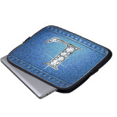 L Imitate "Diamond" Denim Stitching Electronics Ba Laptopschutzhülle (Vorne Knopf)