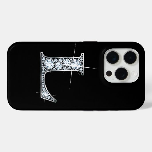 L Imitate Diamond Monogram Case-Mate iPhone Hülle (Rückseite (Horizontal))
