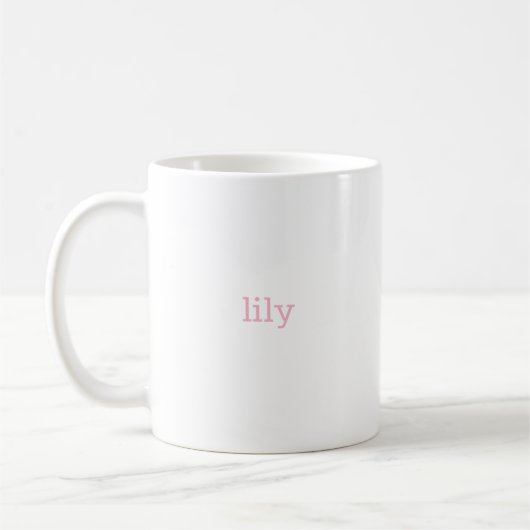L Initial floral Monogramm Kaffeetasse (Links)
