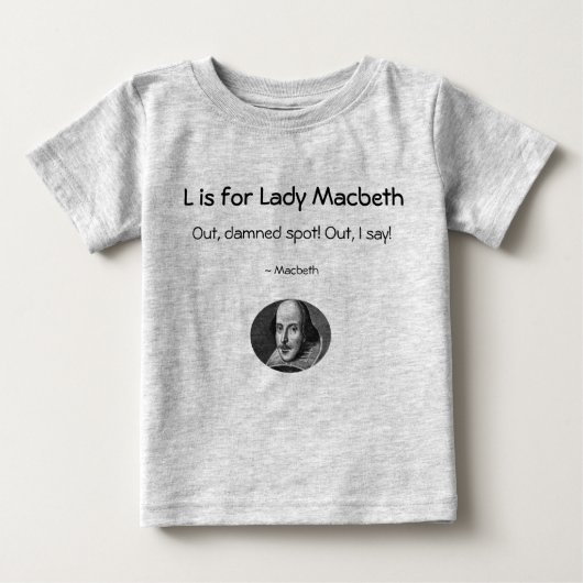 L is for Lady Macbeth ・ A Little Shakespeare Shirt (Vorderseite)