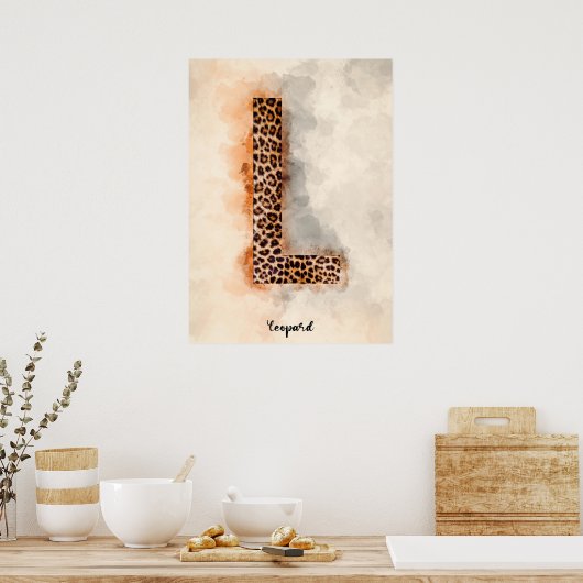 L is For Leopard Poster (Küche)