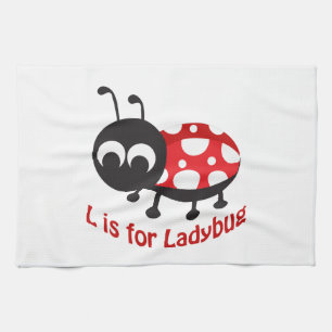 L ist für Ladybug Handtuch