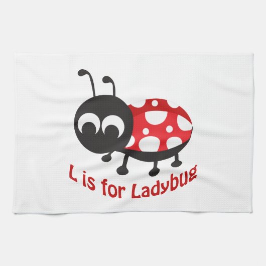 L ist für Ladybug Handtuch (Horizontal)