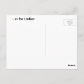 L ist für Ladys Postcard Postkarte (Rückseite)