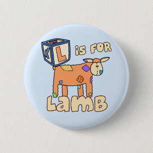 L ist für Lamm-Knopf Button