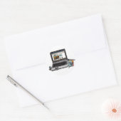 L ist für Laptop Runder Aufkleber (Umschlag)