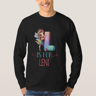 L ist für Leni Fairy Alphabet Name T-Shirt