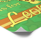 L ist für Leopard (Junge) Poster (Ecke)