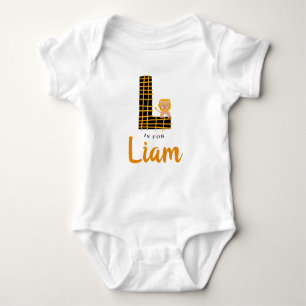 L ist für Liam (oder Ihren CUSTOM L-Namen) Lion Ds Baby Strampler