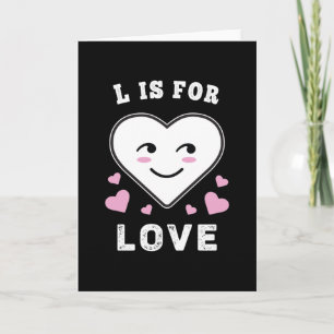 L ist für Liebe Geburtstag Valentinstag I Liebe Si Karte