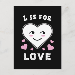 L ist für Liebe Geburtstag Valentinstag I Liebe Si Postkarte