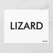 "L" ist für Lizard Alphabet Flashcard Postkarte (Rückseite)