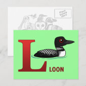 L ist für Loon Postkarte (Vorne/Hinten)