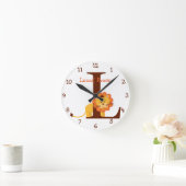 L ist für Löwen und Lucas-Child's Bedroom Runde Wanduhr (Zuhause)