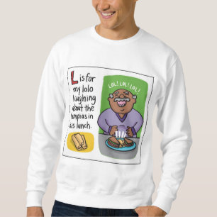 L ist für Lumpia Adult Crewneck Sweatshirt