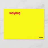 l - ladybug flash card postkarte (Rückseite)