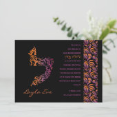 L Lamed Hebrew Collection Bat Mitzvah Einladung (Stehend Vorderseite)